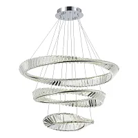 Люстра подвесная ЛЕД Риторто (Ritorto) SL6204.101.03 ST-Luce прозрачная на 1 лампу, основание хром в стиле современный кольца Люстра подвесная ЛЕД Риторто (Ritorto) SL6204.101.03 ST-Luce прозрачная на 1 лампу, основание хром в стиле современный кольца